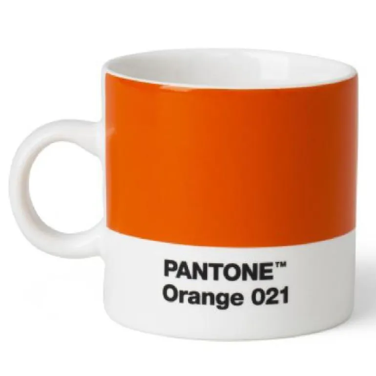 PANTONE espressokopp med hank 12 cl oransje
