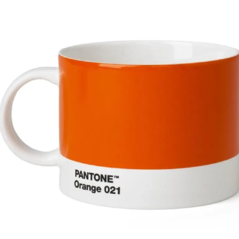 PANTONE tekopp med hank 47,5 cl oransje