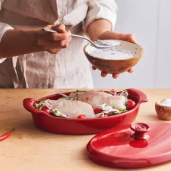 Papillote gryte 0,9L rød