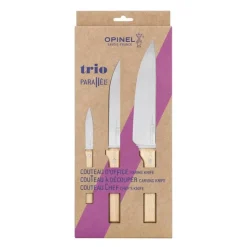Parallèle Trio knivsett 3 deler bøk