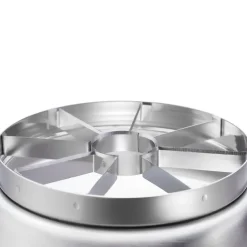 Parti epledeler 18 cm børstet stål