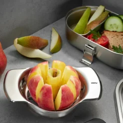 Parti epledeler 18 cm børstet stål