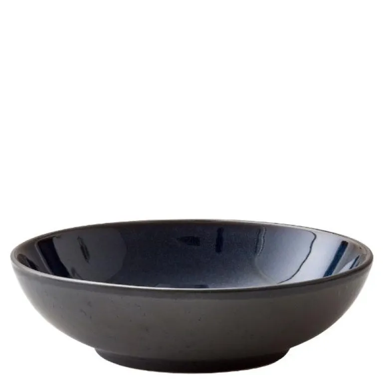 Pastaskål 20 cm svart/blå