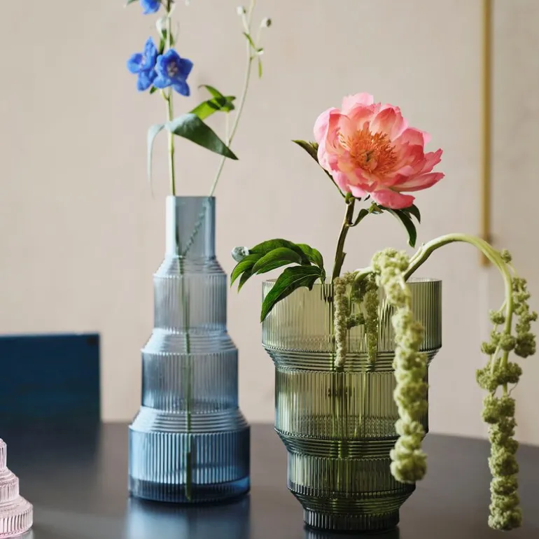 Pavilion vase 35 cm blå