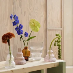 Pavilion vase 13,4 cm dark amber