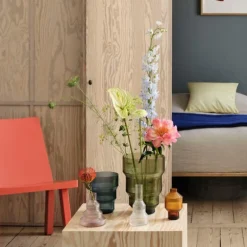 Pavilion vase 13,4 cm dark amber