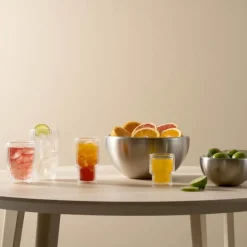 Pavina glass 45 cl 2 stk klar med riller