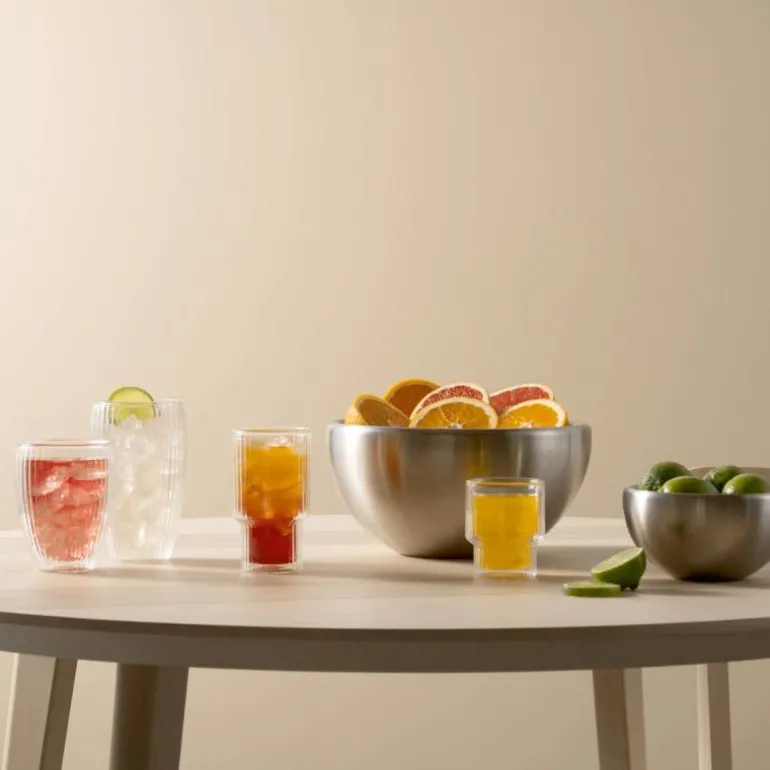 Pavina glass 45 cl 2 stk klar med riller