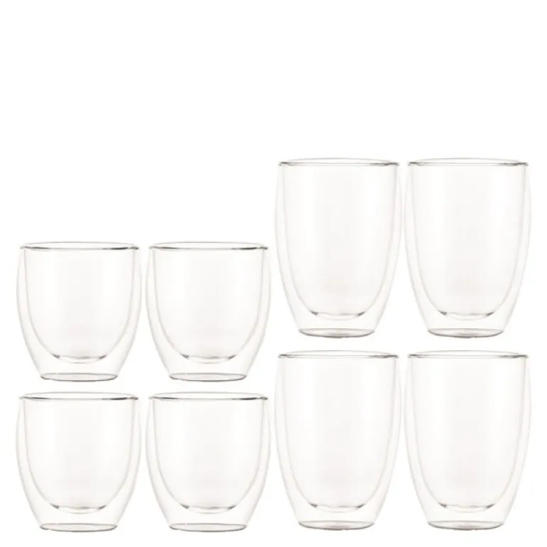 Pavina kaffeglass sett 8 stk 25 cl + 35 cl