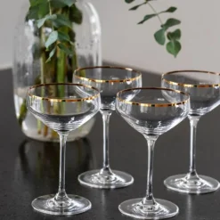 Perfection champagneskål 29 cl m/gull kant