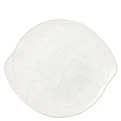 Pesce tallerken fisk 30,6x34,6 cm hvit
