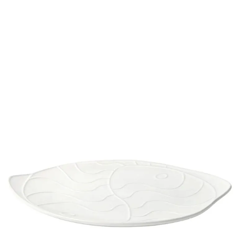 Pesce tallerken fisk 30,6x34,6 cm hvit