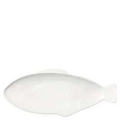Pesce tallerken fisk 17,6x41,4 cm hvit