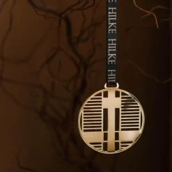 Piano tredekorasjon M 10 cm gull