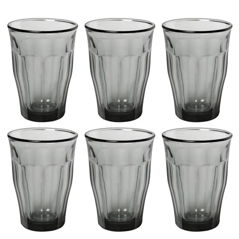 Picardie vannglass 36 cl 6 stk grå