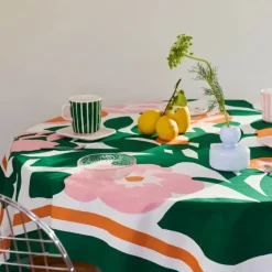 Piccolo asjett rektangulær 15x12 cm hvit/rosa