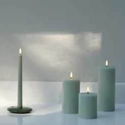 Pillar LED kubbelys 7,8x20,3 cm dusty green