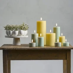 Pillar LED kubbelys 8x10 cm lys gul