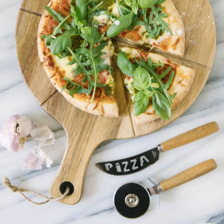 Pino pizzasett kniv og kutter rustfritt stål