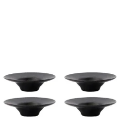 Pion eggeglass 9 cm 4 stk svart/brun