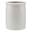 Pion krukke 15x11,5 cm grå/hvit