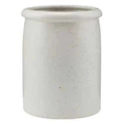 Pion krukke 15x11,5 cm grå/hvit