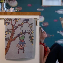 Pippi kjøkkenhåndkle 40x60 cm opp ned