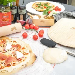 Pizza Angels bakematte hvit/rød