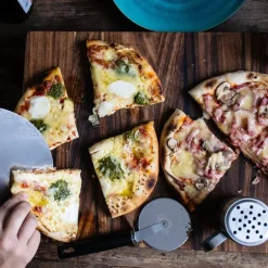 Pizzasett 3 deler svart/rustfri