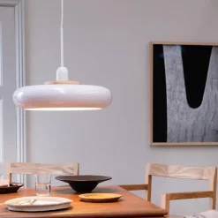 Planet pendel 36 cm hvit