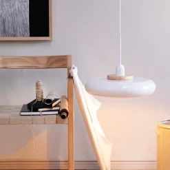 Planet pendel 36 cm hvit