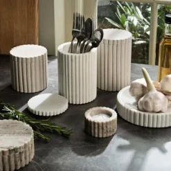 Platon oppbevkrukke 5x12 cm light brown