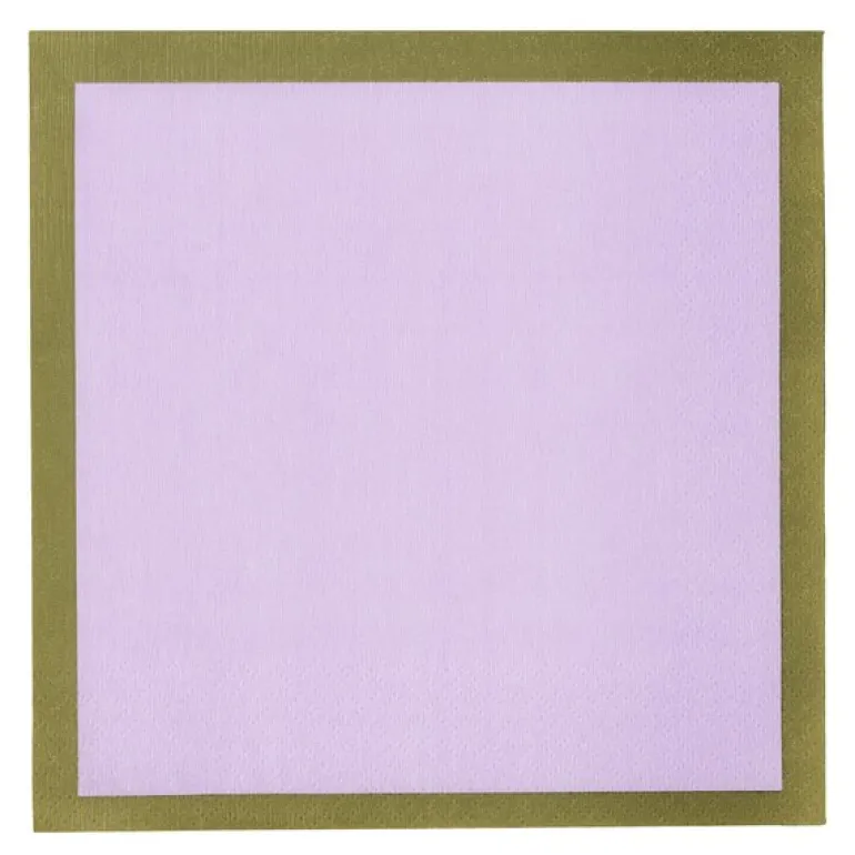 Play serviett 33x33 cm 20 stk lilla/oliven
