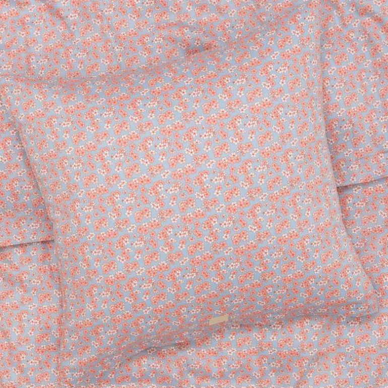 Pleasantly sengetøy 140x220 cm lys blå/rose