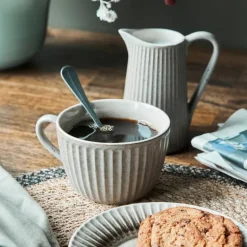 Pleat kopp 10,5 cm grå/brun