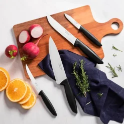 Plenus skrellekniv 7,5 cm svart