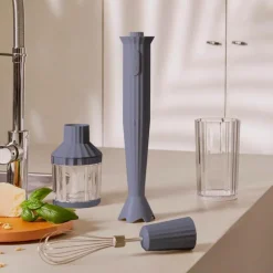 Plissé stavmikser grå