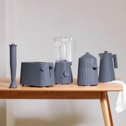 Plissé stavmikser m/tilbehør grå