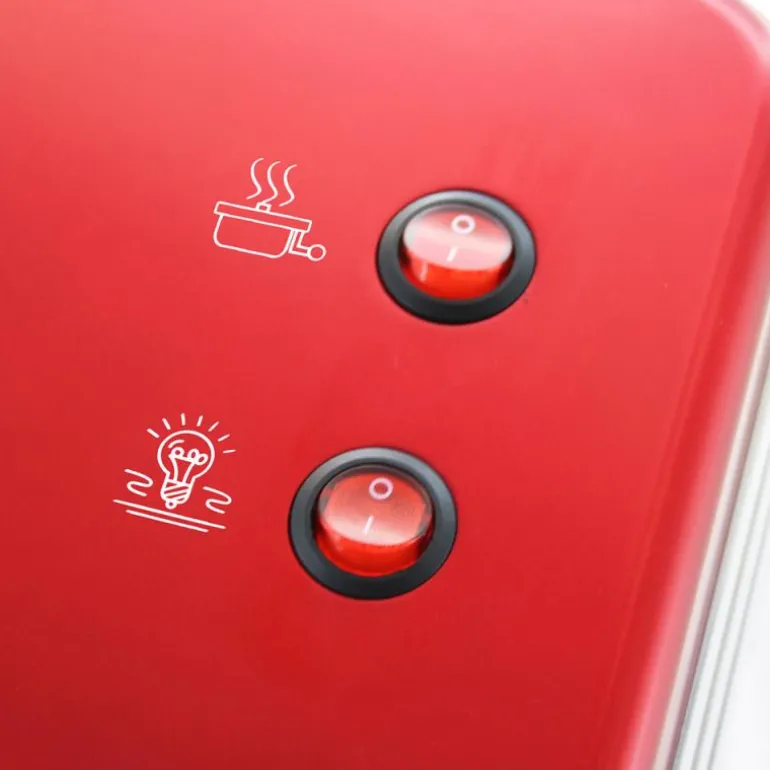 Popcornmaskin 50 g POM-120650 retro rød