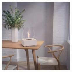 Poppy lykt B24 cm hvit