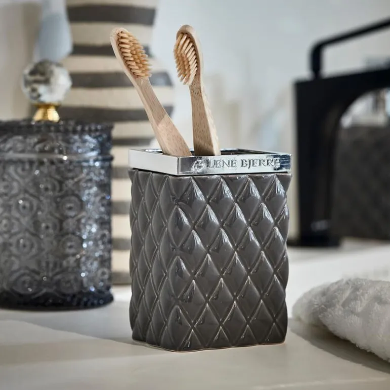 Portia tannbørsteholder 11 cm grå