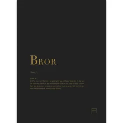 Poster bror 30x40 cm svart