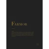 Poster farmor 30x40 cm svart