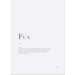 Poster Fua 30x40 cm hvit