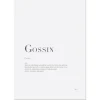 Poster Gossin 30x40 cm hvit