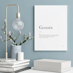 Poster Gossin 30x40 cm hvit
