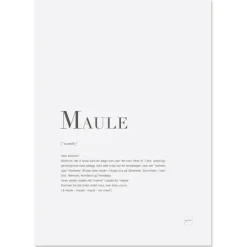 Poster Maule 30x40 cm hvit