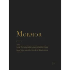 Poster mormor 30x40 cm svart