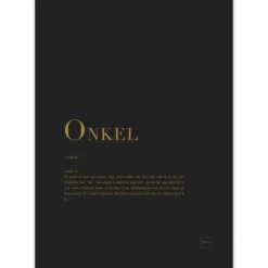 Poster onkel 30x40 cm svart