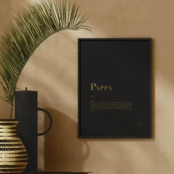 Poster pappa 30x40 cm svart